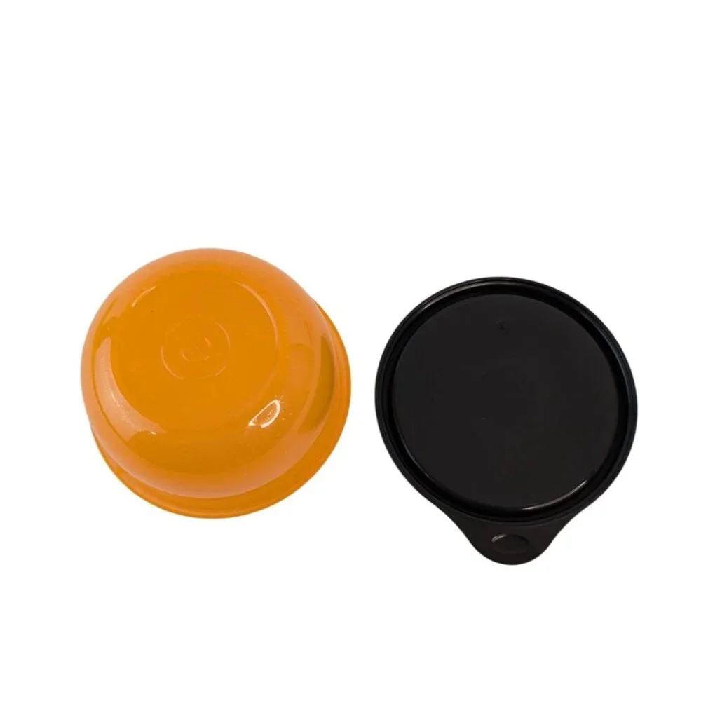Tupperware Ideal Lit'l Bowls Orange & White w/Seals Lids Snack‎ Cups